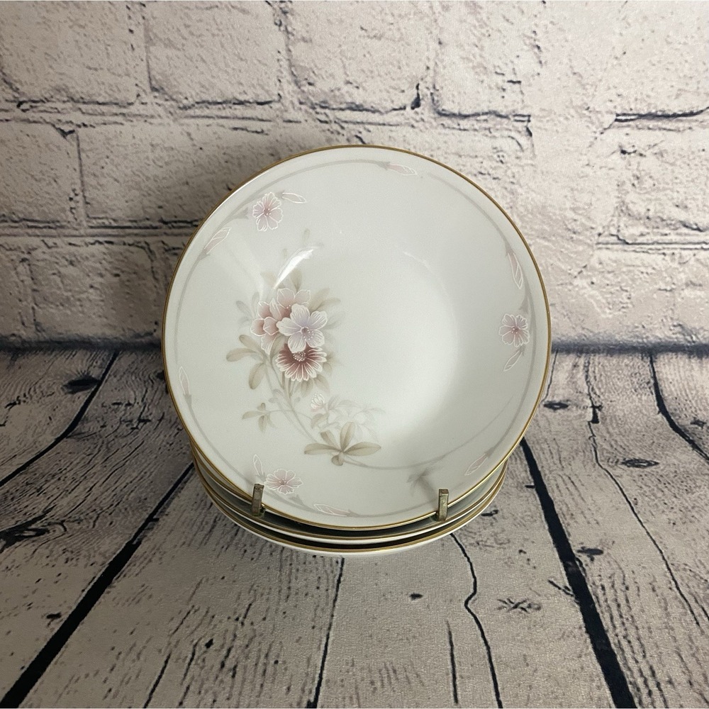 Vintage Legendary By Noritake Shrewsbury 3490 Set Of 4 Berry Bowls 5.5" Floral‎